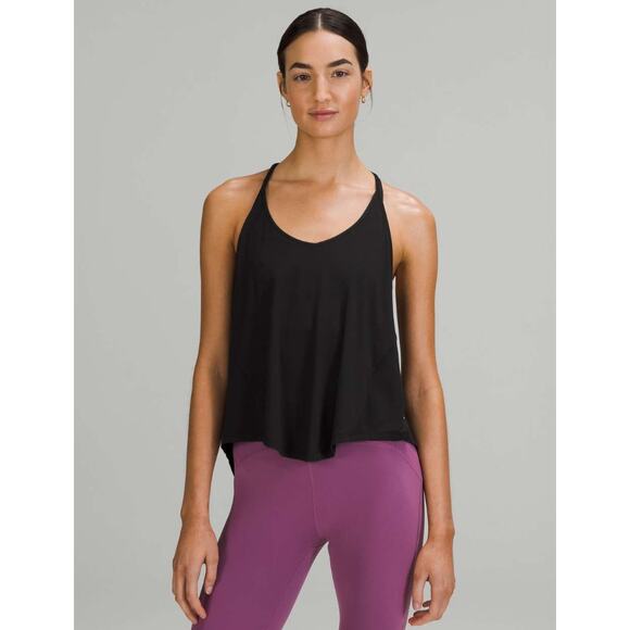 Lululemon Women's Modal-Silk Yoga Tank Top, Black, Size 10, EUC - Picture 1 of 8